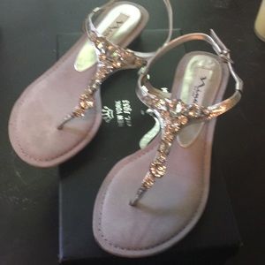 Nina Keyshia jeweled sandals—worm only once!